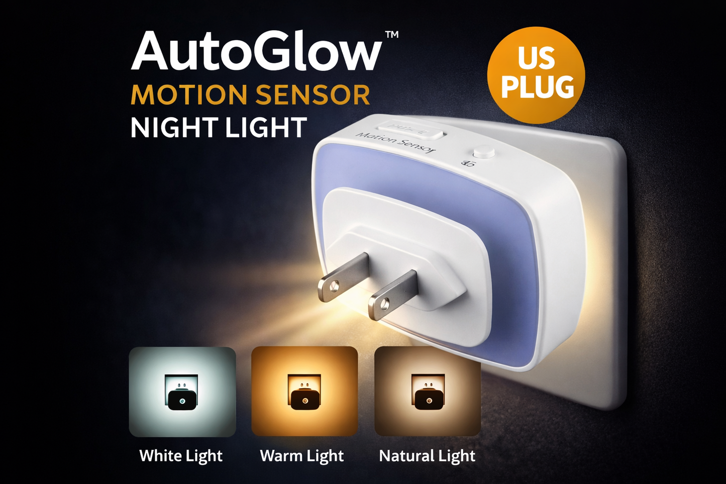 AutoGlow™ Motion Sensor Night Light