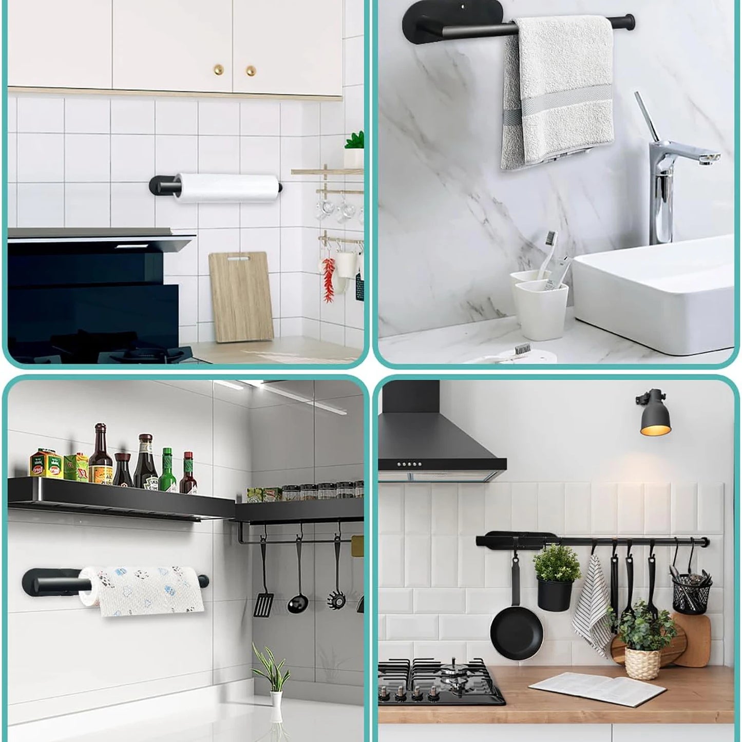 Under Cabinet Paper Towel Holder – No Drill Kitchen Organizer
