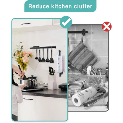 Under Cabinet Paper Towel Holder – No Drill Kitchen Organizer